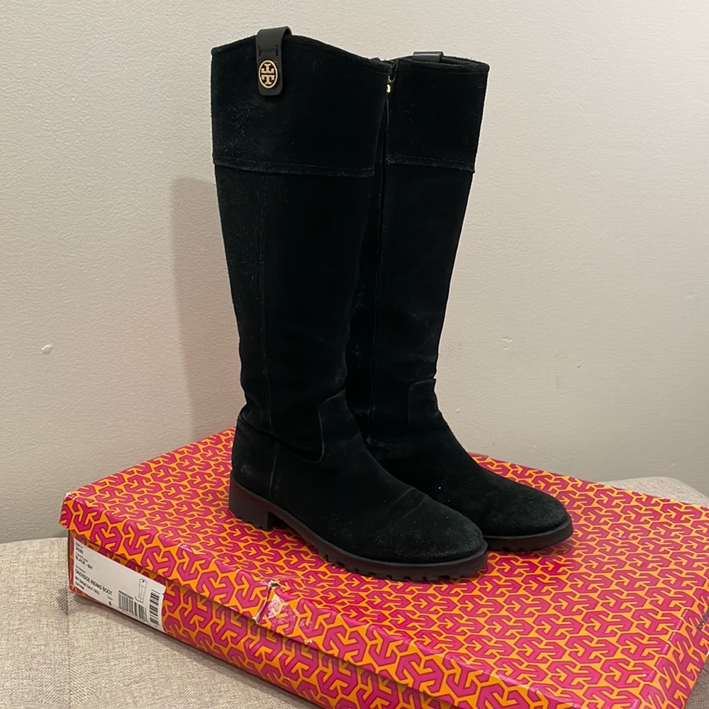Tory Burch Suede Riding Boots